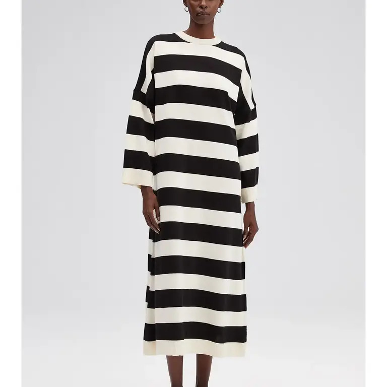 Privé Privé Striped Knit Maxi Dress