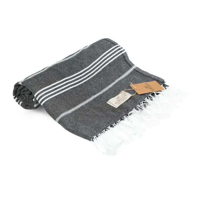 Yurtlus Yurtlus - Minimalist Turkish Cotton Towel - Black