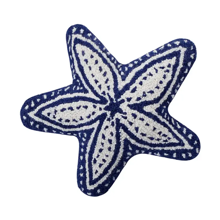 PK Handcraft Tufted Wool Shaped Starfish Pillow 16"