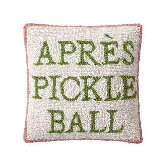 PK Handcraft Tufted Wool Apres Pickleball Pillow 14" (w. Insert)