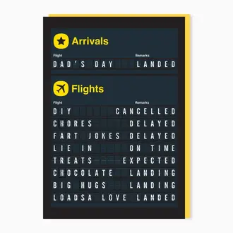 Stoats & Weasels Stoats & Weasels Arrivals Board - Father's Day Card