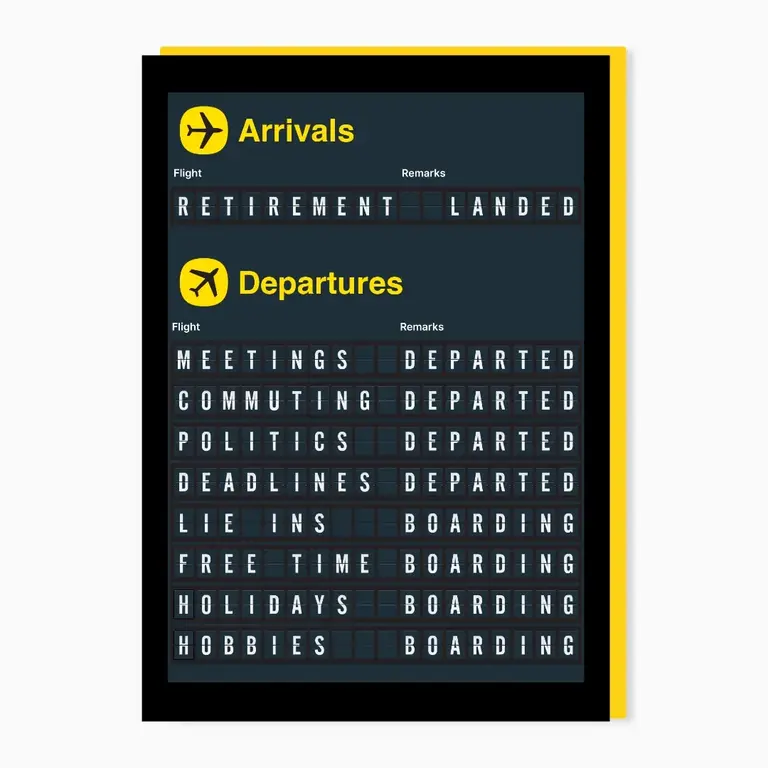 Stoats & Weasels Stoats & Weasels Departures - Retirement Card