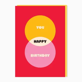 Stoats & Weasels Stoats & Weasels Venn Diagram Birthday Card