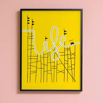 Stoats & Weasels Stoats & Weasels Life Is a Roller Coaster Art Print A4 (Unframed)
