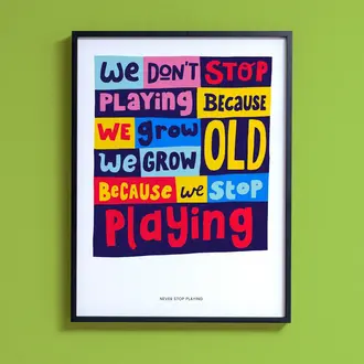 Stoats & Weasels Stoats & Weasels Never Stop Playing Art Print A4 (Unframed)