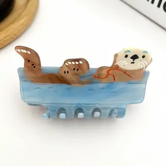 Diva Diva Hair Clip Otter w. Blue