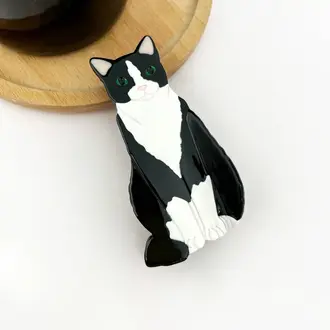 Diva Diva Hair Clip Tuxedo Cat