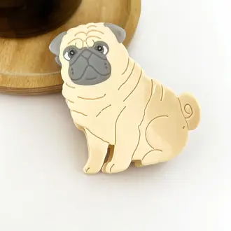 Diva Diva Hair Clip Pug