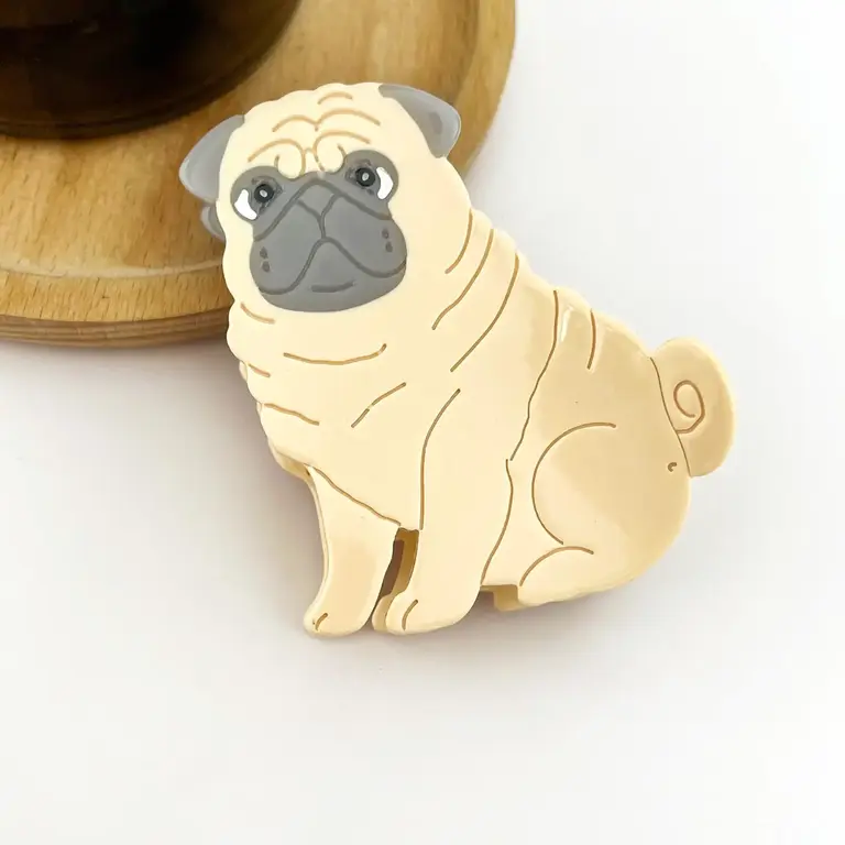 Diva Diva Hair Clip Pug