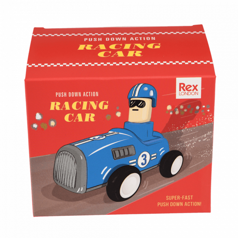 Rex London Rex London Push Down Action Racing Car Blue