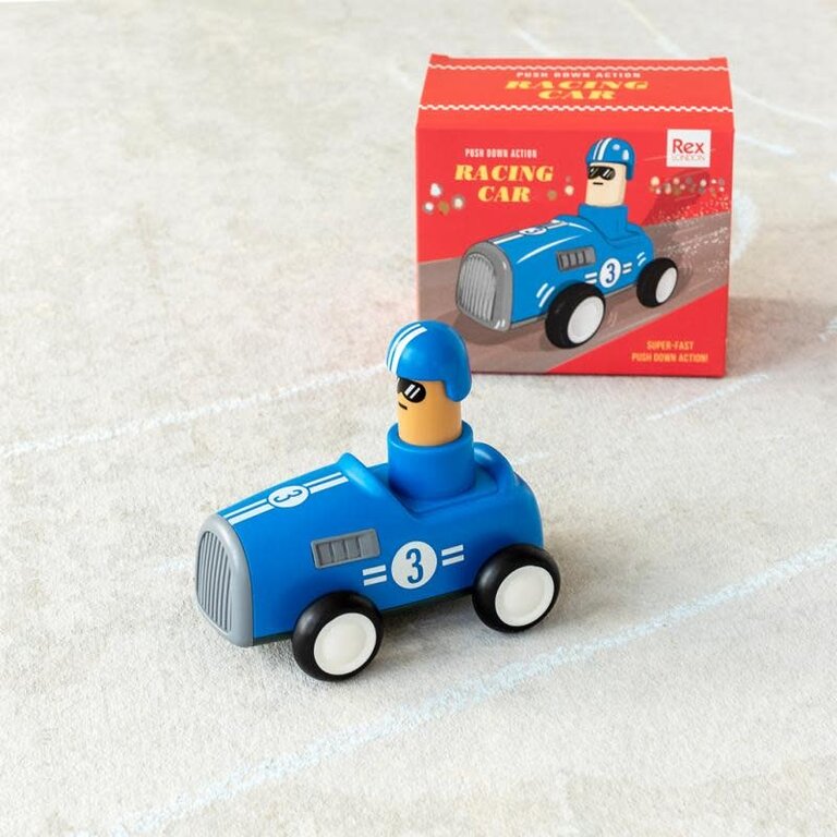 Rex London Rex London Push Down Action Racing Car Blue