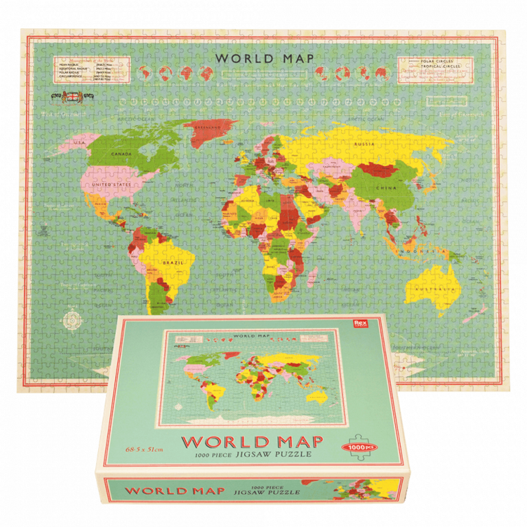 Rex London Rex London World Map Jigsaw Puzzle (1000pce)