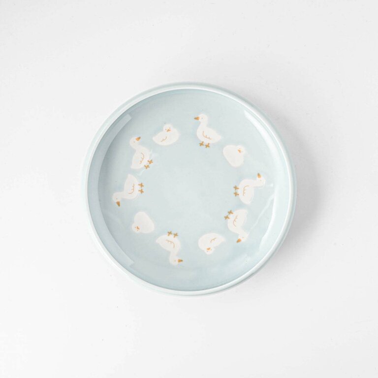 Ya-Ma Ya-Ma Japan Lullaby Series Duck Plate Blue 17 cm