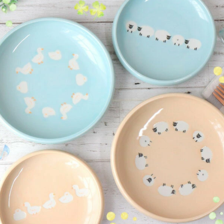 Ya-Ma Ya-Ma Japan Lullaby Series Duck Plate Blue 17 cm