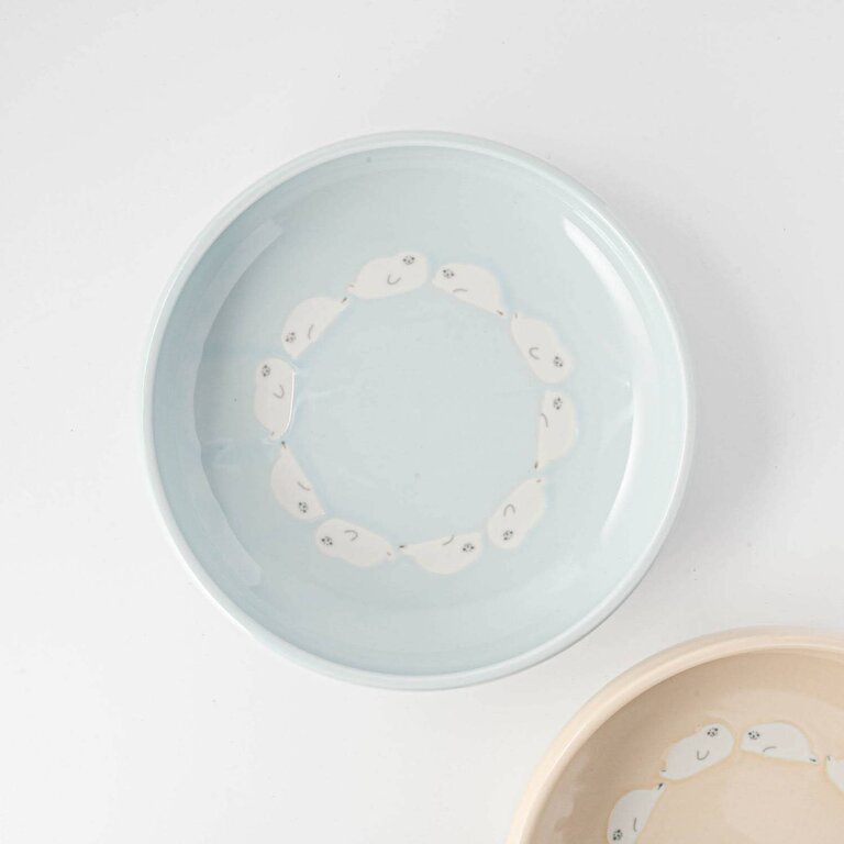 Ya-Ma Ya-Ma Japan Lullaby Series Main Plate Blue Seal 21 cm