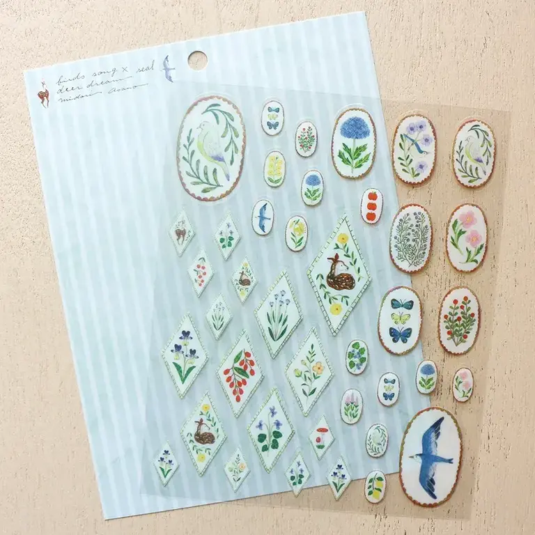 Neo Neo Japan Midori Asano Sticker Sheet Bird Dream