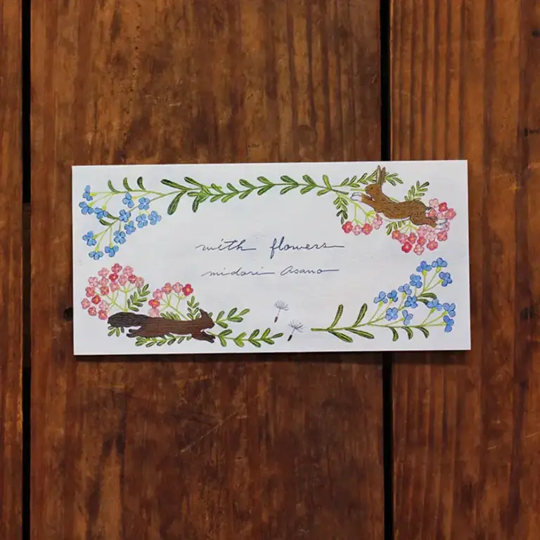 Neo Neo Japan Midori Asano Notepad With Flowers