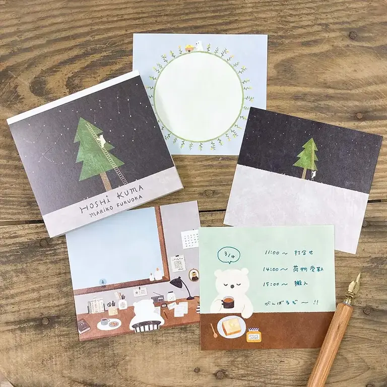 Neo Neo Japan Mariko Fukuoka Memo Pad Hoshi Kuma