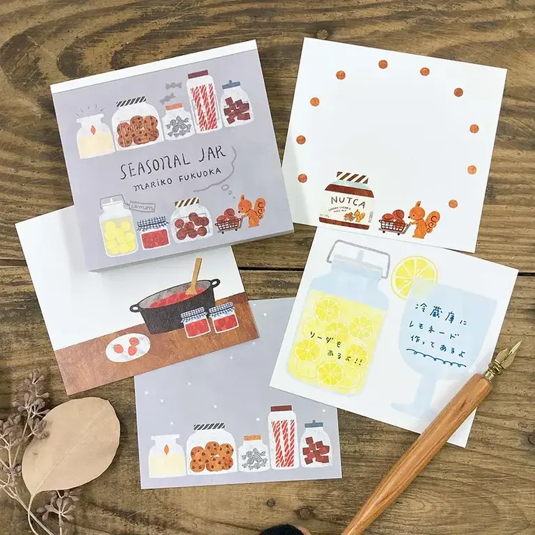 Neo Neo Japan Mariko Fukuoka Memo Pad Seasonal Jars