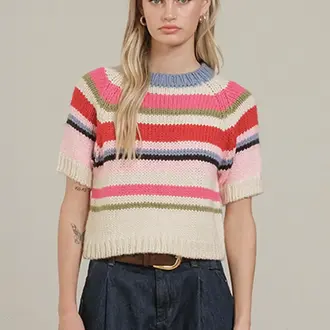 Raison Raison Chunky Knit Striped Sweater