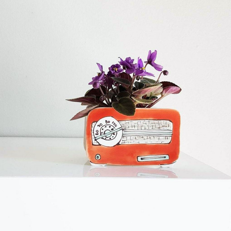 Julie Richard Julie Richard Vintage Radio Planter - Small (Assorted)
