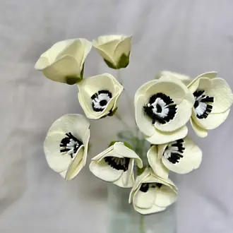 Fleurish Fleurish Anemone Felt Flower White (Single)