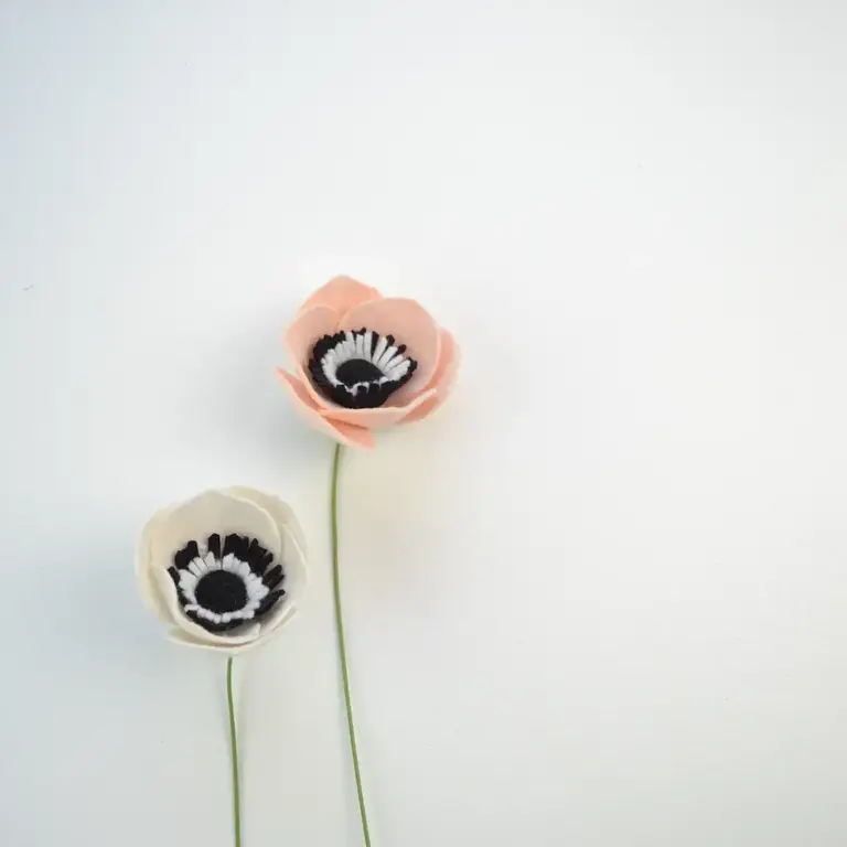 Fleurish Fleurish Anemone Felt Flower White (Single)