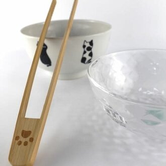 Toki Bamboo Cat Kitchen Tongs