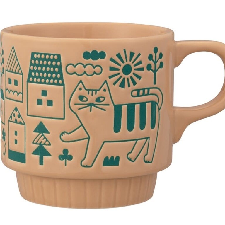 Fika Japan City Cat Stackable Mug 300ml