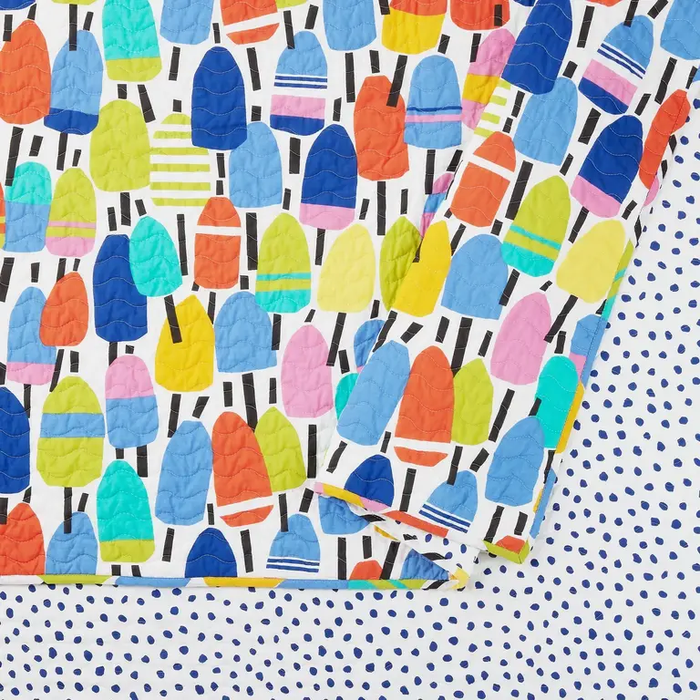 PK Handcraft Cotton Quilt Set Colourful Buoys - Twin (2 piece)