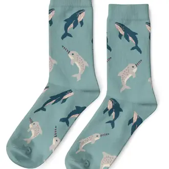 Yellow Owl Yellow Owl Whale + Narwhal Socks - Women