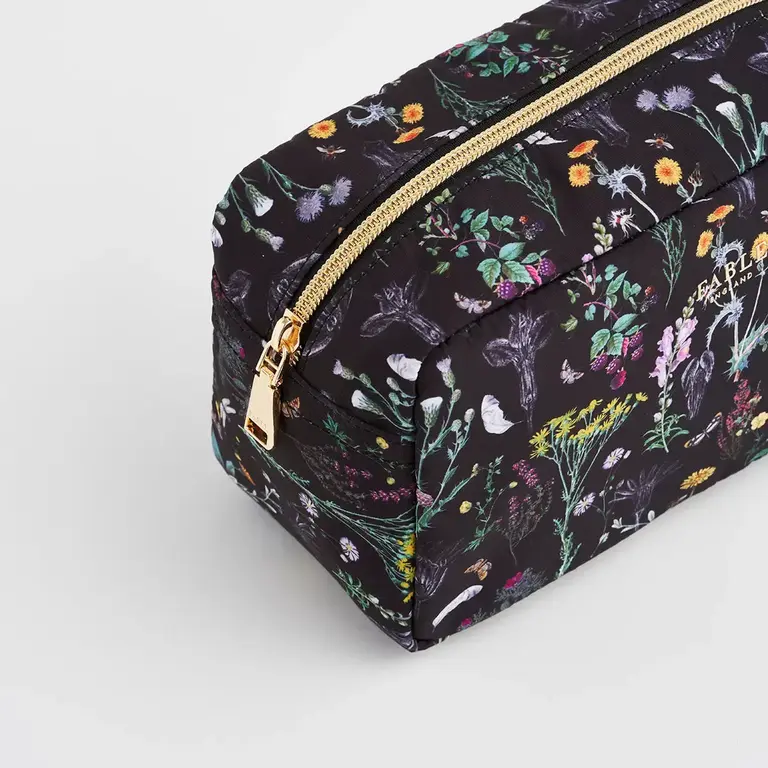 Fable England Fable Wilderness Black Cosmetic Bag
