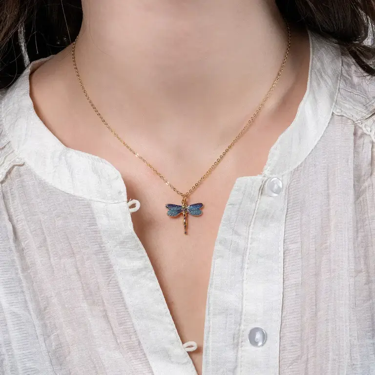 Fable England Fable Dragonfly Pendant Necklace