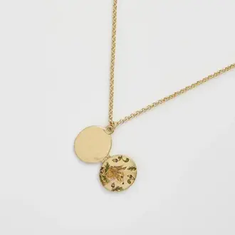 Fable England Fable Fox & Acorn Handpainted Locket Necklace