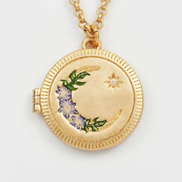 Fable England Fable Nightshade Moon Locket Necklace
