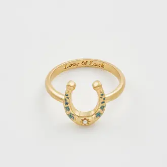 Fable England Fable Love & Luck Horseshoe Ring