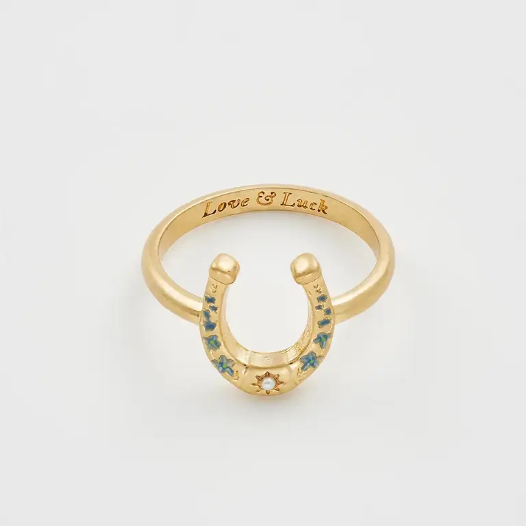 Fable England Fable Love & Luck Horseshoe Ring
