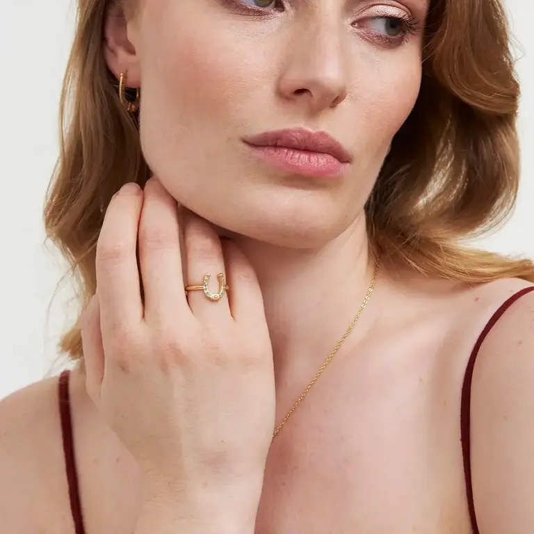 Fable England Fable Love & Luck Horseshoe Ring