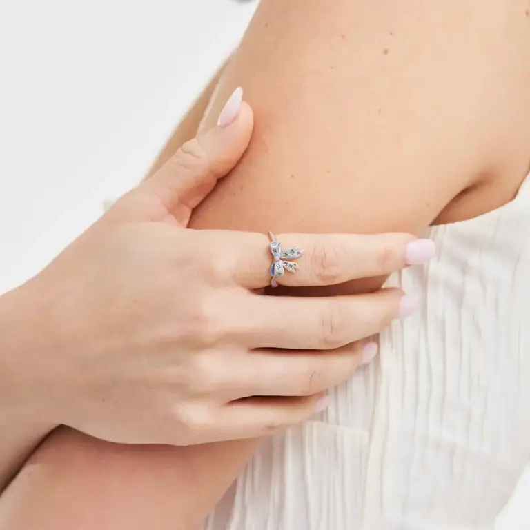 Fable England Fable Forget-Me-Not Bow Ring