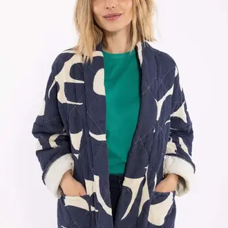 Danefae Danefae Quilted Cotton Jacket Navy/Chalk