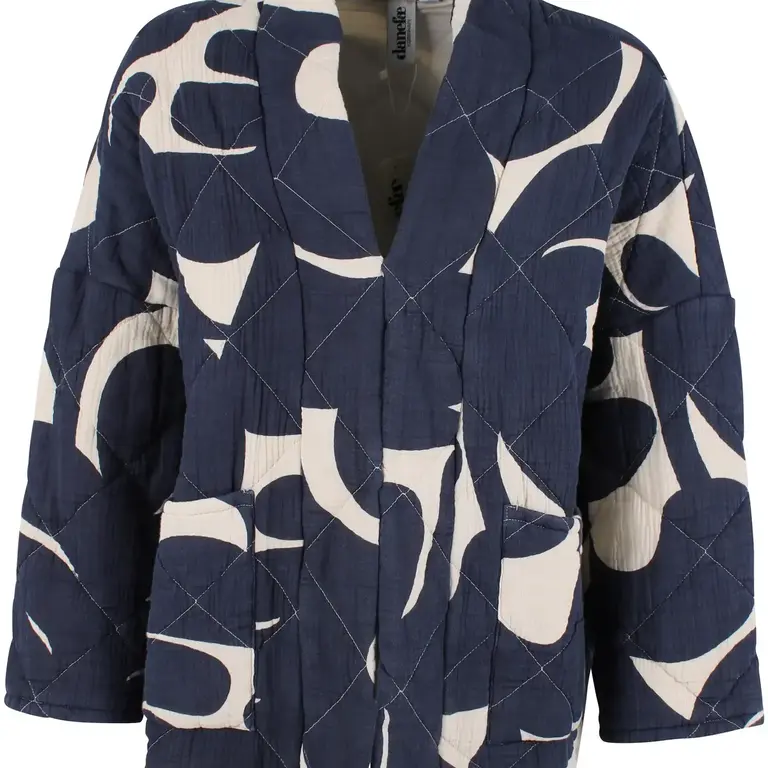 Danefae Danefae Quilted Cotton Jacket Navy/Chalk