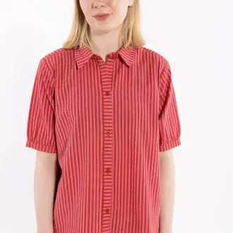 Danefae Danefae Cotton Seersucker Blouse Chili / Cherry