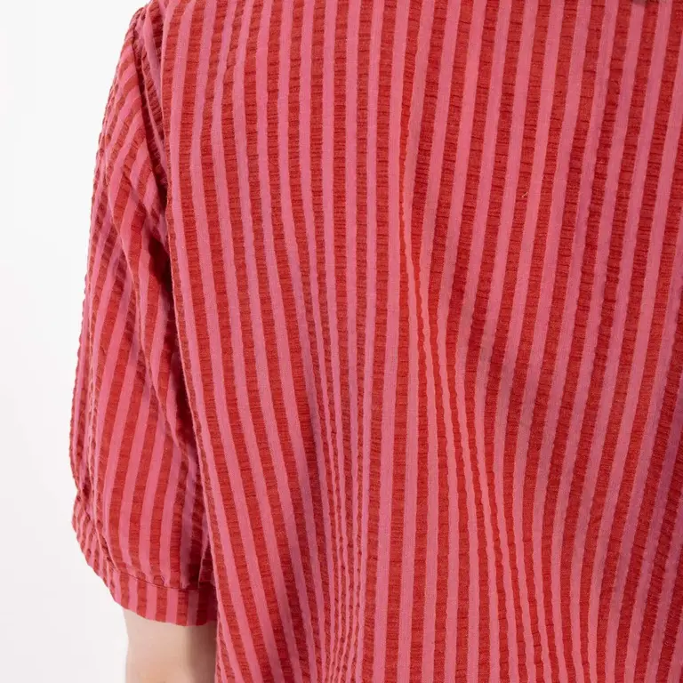 Danefae Danefae Cotton Seersucker Blouse Chili / Cherry