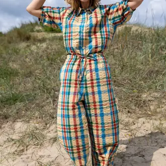 Danefae Danefae Cotton Seersucker Jumpsuit