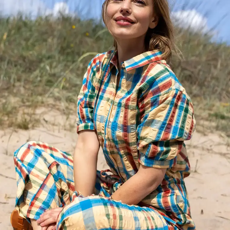 Danefae Danefae Cotton Seersucker Jumpsuit