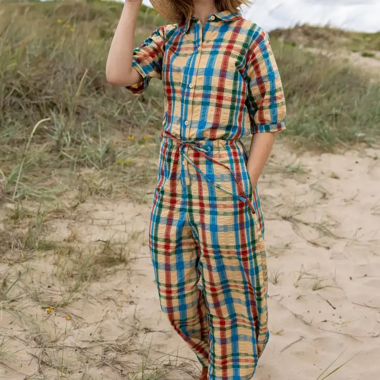 Danefae Danefae Cotton Seersucker Jumpsuit