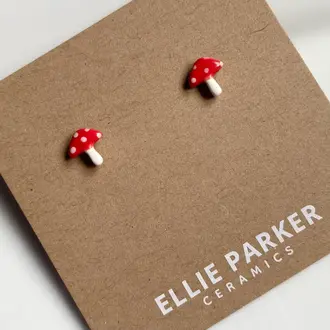 Ellie Parker Ellie Parker Ceramic Mushroom Studs