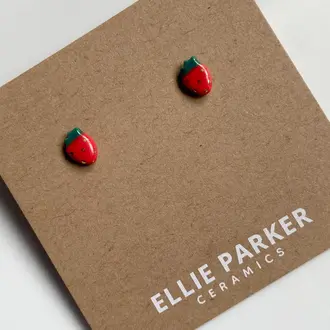 Ellie Parker Ellie Parker Ceramic Strawberry Studs