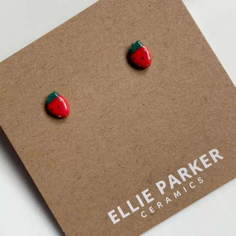 Ellie Parker Ellie Parker Ceramic Strawberry Studs