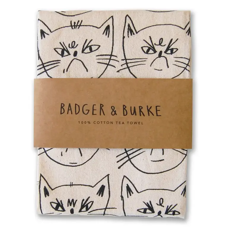 Badger & Burke Badger & Burke Snitty Kitty Life is Beautiful Tea Towel
